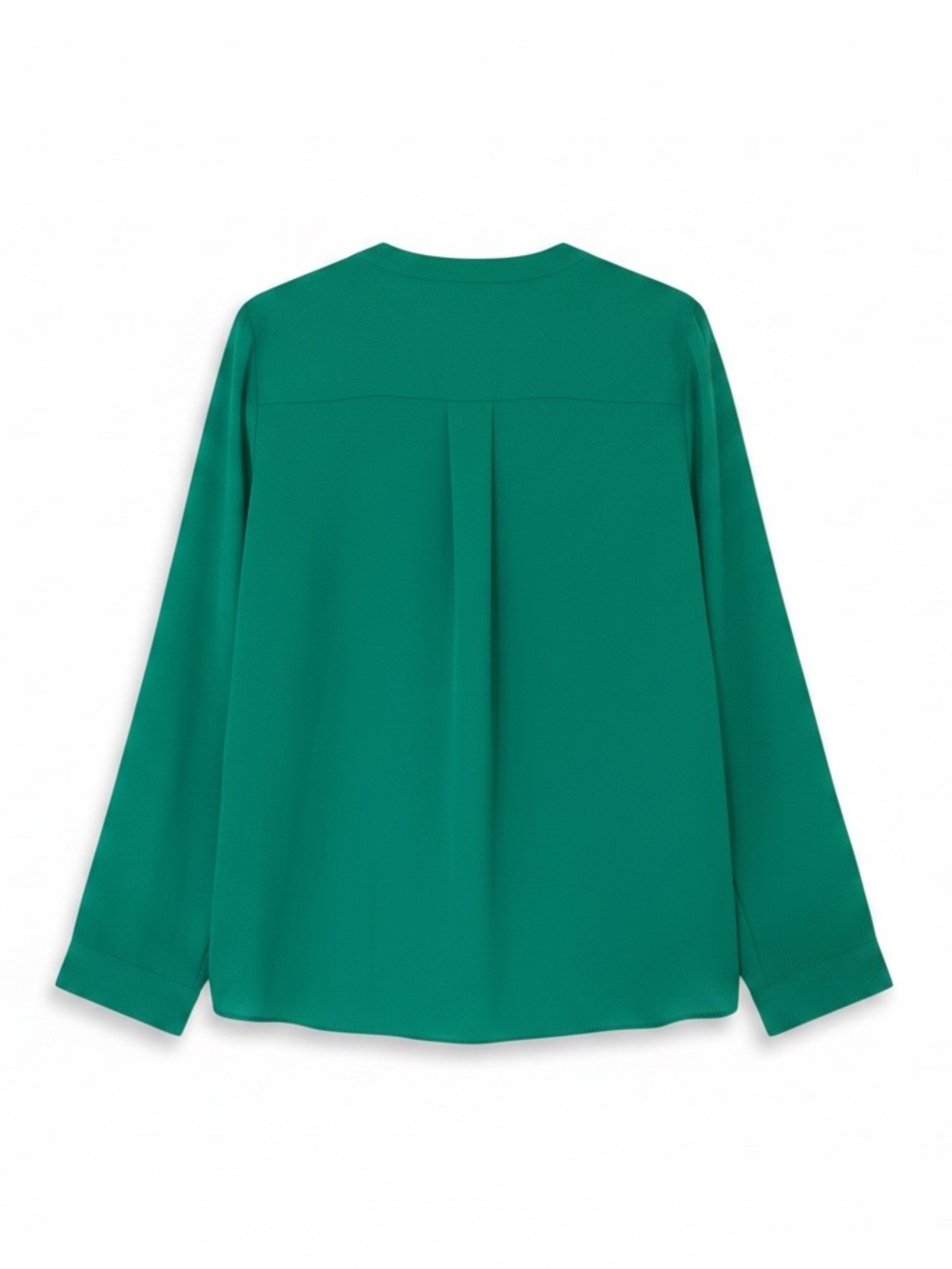 Attention Green Blouse Size Medium Roll Tab Sleeve V-Neck Work Office Top - Picture 3 of 7